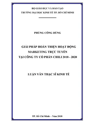 Luận văn giải pháp hoàn thiện hoạt động marketing trực tuyến tại công ty cổ phần chili 2018 2020