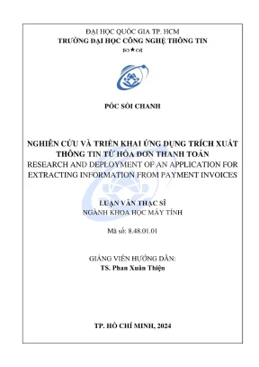 Luận văn thạc sĩ khoa học máy tính nghiên cứu và triển khai ứng dụng trích xuất thông tin từ hóa đơn thanh toán research and deployment of an application for extracting information from payment invoices