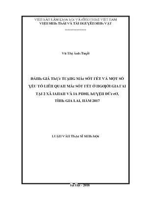 Luận văn đánh giá thực trạng mắc sốt rét và một số yếu tố liên quan mắc sốt rét ở người gia rai tại 2 xã ianan và iapnon huyện đức cơ tỉnh gia lai năm 2017
