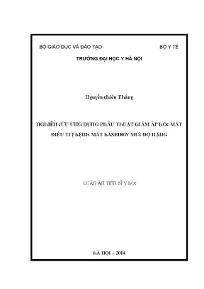 Luận văn nghiên cứu ứng dụng phẫu thuật giảm áp hốc mắt điều trị bệnh mắt basedow mức độ nặng