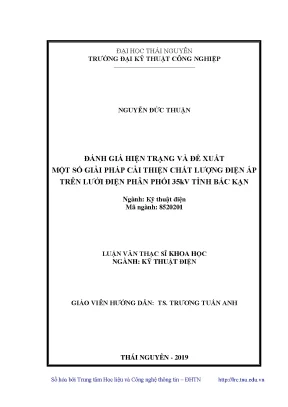 Luận văn đánh giá hiện trạng và đề xuất một số giải pháp cải thiện chất lượng điện áp trên lưới điện phân