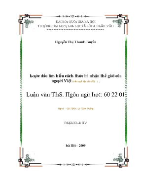 Luận văn bước đầu tìm hiểu cách thức tri nhận thế giới của người việt trên ngữ liệu câu đố