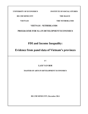 Luận văn fdi and income inequality evidence from panel data of vietnams provinces