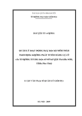 Luận văn quản lý hoạt động dạy học bộ môn toán theo định hướng phát triển năng lực ở các trường trung học cơ sở huyện thanh sơn tỉnh phú thọ
