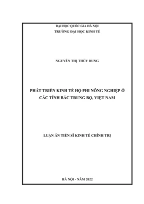 Luận văn thạc sĩ kinh tế chính trị phát triển kinh tế hộ phi nông nghiệp ở các tỉnh bắc trung bộ việt nam