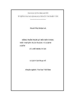 Luận văn nông thôn thời kỳ đổi mới trong tiểu thuyết thần thánh và bươm bướm của đỗ minh tuấn