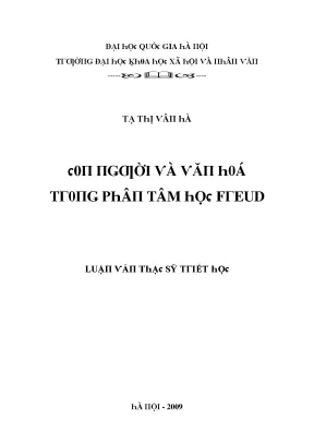 Luận văn con người và văn hóa trong phân tâm học freud