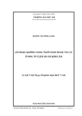 Luận văn cái nhìn không gian thời gian nghệ thuật trong truyện ngắn kim lân