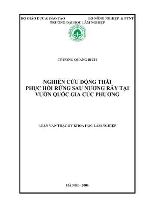 Luận văn nghiên cứu động thái phục hồi rừng sau nương rẫy tại vườn quốc gia cúc phương