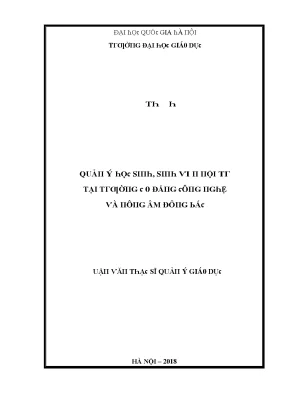 Luận văn quản lý học sinh sinh viên nội trú tại trường cao đẳng công nghệ và nông lâm đông bắc