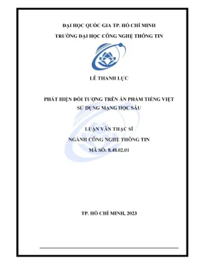 Luận văn thạc sĩ công nghệ thông tin phát hiện đối tượng trên ấn phẩm tiếng việt sử dụng mạng học sâu
