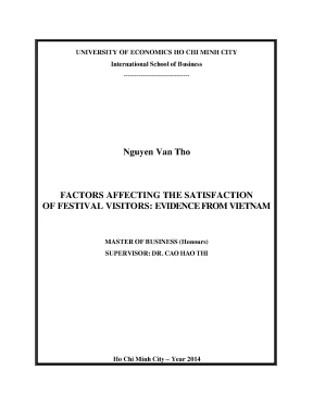 Luận văn factors affecting the satisfaction of festival visitors evidence from vietnam luận văn thạc sĩ