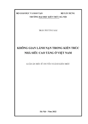 Luận án tiến sĩ không gian lánh nạn trong kiến trúc nhà siêu cao tầng ở việt nam