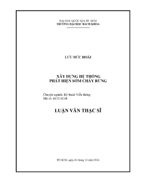 Luận văn thạc sĩ kỹ thuật viễn thông xây dựng hệ thống phát hiện sớm cháy rừng