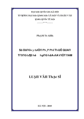 Luận văn sử dụng các biện pháp phi thuế quan trong bảo hộ hàng hóa của việt nam