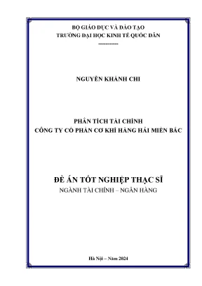 Luận văn thạc sĩ tài chính ngân hàng phân tích tài chính công ty cổ phần cơ khí hàng hải miền bắc