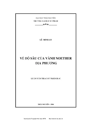 Luận văn về độ sâu của vành noether địa phương