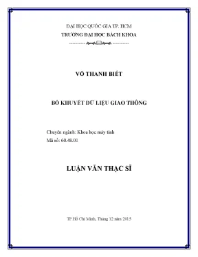 Luận văn thạc sĩ khoa học máy tính bổ khuyết dữ liệu giao thông