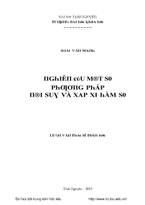 Luận văn nghiên cứu một số phương pháp nội suy và sấp xỉ hàm số