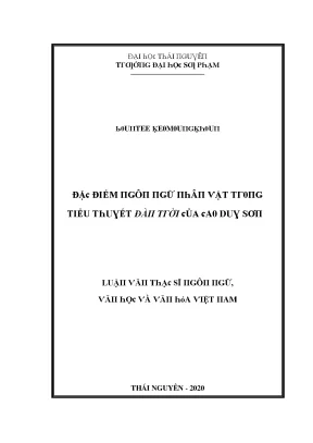 Luận văn đặc điểm ngôn ngữ nhân vật trong tiểu thuyết đàn trời của cao duy sơn