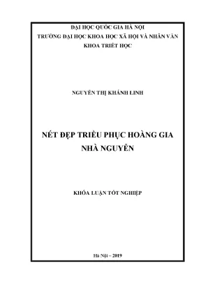 Luận văn thạc sĩ nét đẹp triều phục hoàng gia nhà nguyễn
