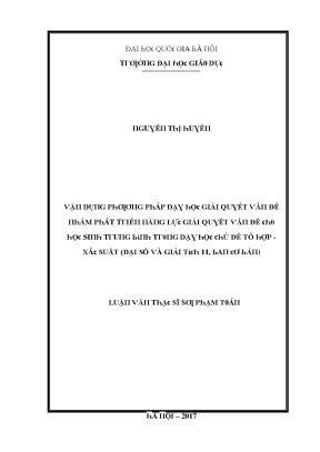 Luận văn xây dựng hệ thống bài tập và hướng dẫn học sinh tự học chương chất khí vật lí lớp 10 cơ bản nhằm phát triển năng lực tự học của học sinh trung học phổ thông
