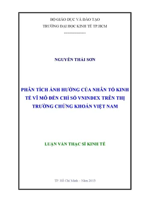 Luận văn phân tích ảnh hưởng của nhân tố kinh tế vĩ mô đến chỉ số viinidex trên thị trường chứng khoán việt nam luận văn thạc sĩ