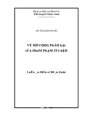 Luận văn về mở rộng phân bậc của nhóm phạm trù bện