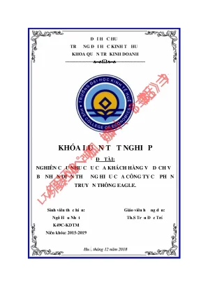 Nghiên cứu nhu cầu của khách hàng về dịch vụ bộ nhận diện thương hiệu của công ty cổ phần truyền thông eagle