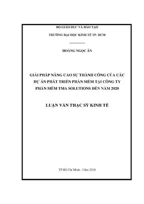 Luận văn giải pháp nâng cao sự thành công của các dự án phát triển phần mềm tại công ty phần mềm tma solutions đến năm 2020