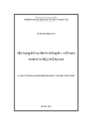Luận văn cảm hứng thế sự đời tư trong thơ việt nam mười năm đầu thế kỷ xxi