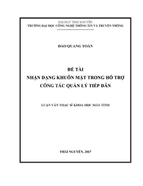 Luận văn nhận dạng khuôn mặt trong hỗ trợ công tác quản lý tiếp dân