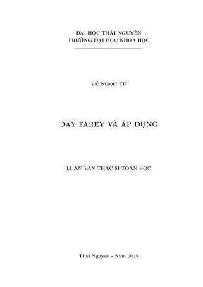 Luận văn dãy farey và áp dụng
