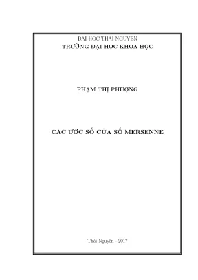 Luận văn các ước số của số mersenne