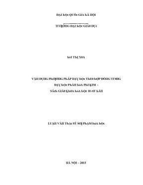 Luận văn vận dụng phương pháp dạy học theo hợp đồng trong dạy học phần hóa phi kim sách giáo khoa hóa học 10 cơ bản