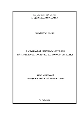 Luận văn đánh giá chất lượng các hoạt động hỗ trợ sinh viên nội trú tại đại học quốc gia hà nội