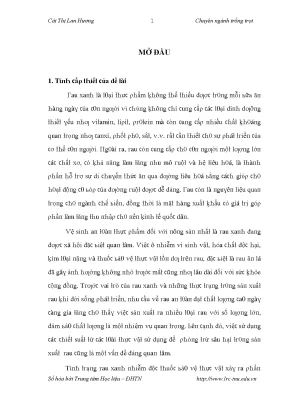 Luận văn nghiên cứu sử dụng một số loại thực vật thuộc họ hành tỏi alliumaceae trong phòng trừ sâu hại rau bắp cải vụ đông xuân chính vụ năm 2010 tại thái nguyên