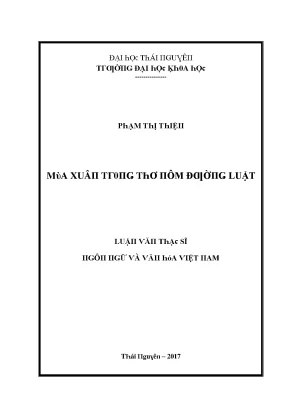 Luận văn mùa xuân trong thơ nôm đường luật