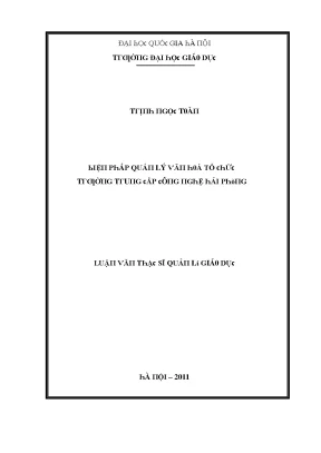 Luận văn biện pháp quản lý văn hóa tổ chức trường trung cấp công nghệ hải phòng
