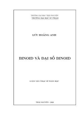 Luận văn binoid và đại số binoid
