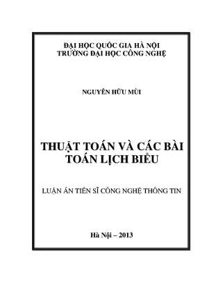 Luận án tiến sĩ thuật toán và các bài toán lịch biểu luận án ts công nghệ thông tin 62 48 01 01