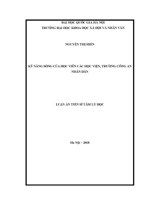 Luận án tiến sĩ kỹ năng sống của học viên các học viện trường công an nhân dân