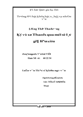 Luận văn ký về xứ thanh qua một số tác giả tiêu biểu