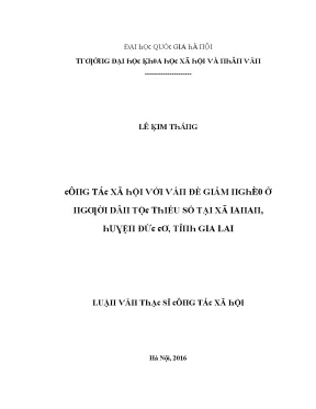 Luận văn công tác xã hội với vấn đề giảm nghèo ở người dân tộc thiểu số tại xã ianan huyện đức cơ tỉnh gia lai