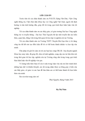 Luận văn các cấu trúc dữ liệu trong hệ thống thông tin địa lý