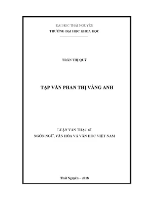 Luận văn tạp văn phan thị vàng anh