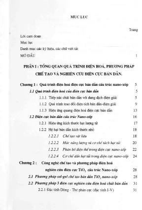 Luận án tiến sĩ vật lý học một số vấn đề động học trong tiếp xúc chất bán dẫn cấu trúc nano với môi trường điện giải