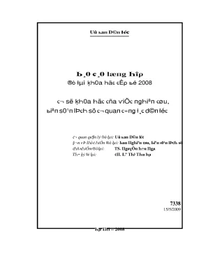 Cơ sở khoa học của việc nghien cứu biên soạn lịch sử cơ quan công tác dân tộc ở nước ta
