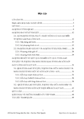 Luận văn nghiên cứu quá trình lan truyền tương tác giữa các song trong một số hỗn hợp chất lỏng hai pha
