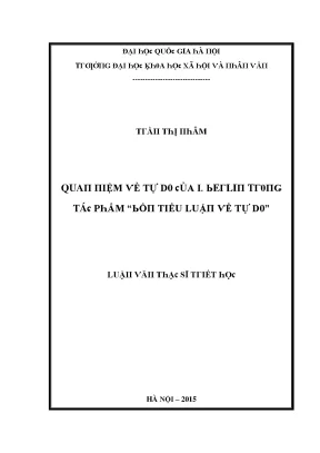 Luận văn quan niệm vể tự do của i berlin trong tác phẩm bốn tiểu luận về tự do